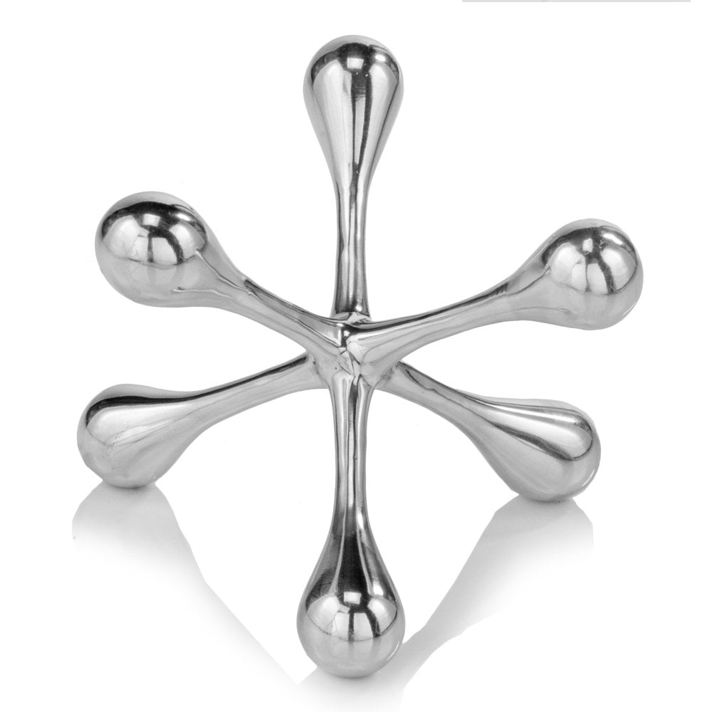 12" Silver Finish Extra Large Decorative Jack