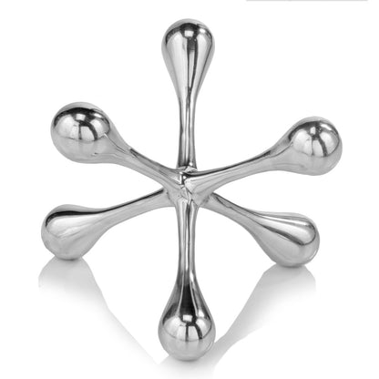 12" Silver Finish Extra Large Decorative Jack