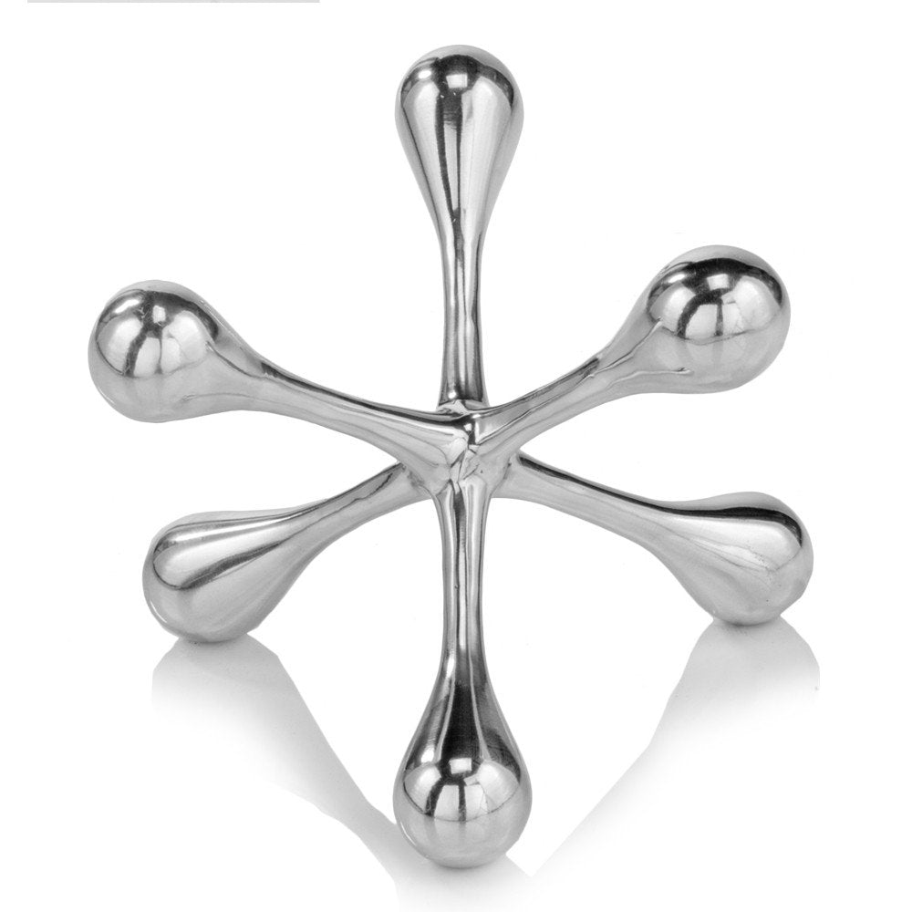 12" Silver Finish Extra Large Decorative Jack