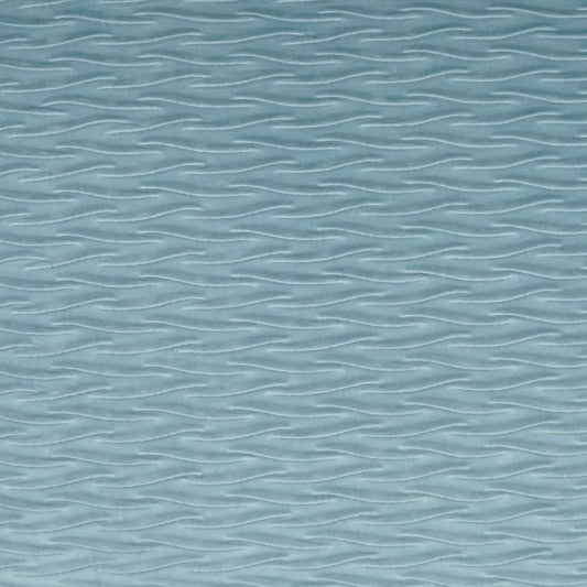 Blue textured fabric swatch with subtle wavy horizontal ridges.