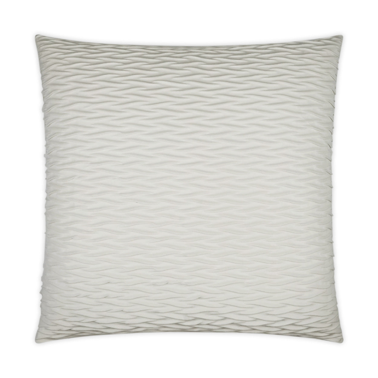 D.V. KAP HOME   24" x 24" Sophia Pillow - Ivory Solid, Textured, Transitional    - 3549-I-2424