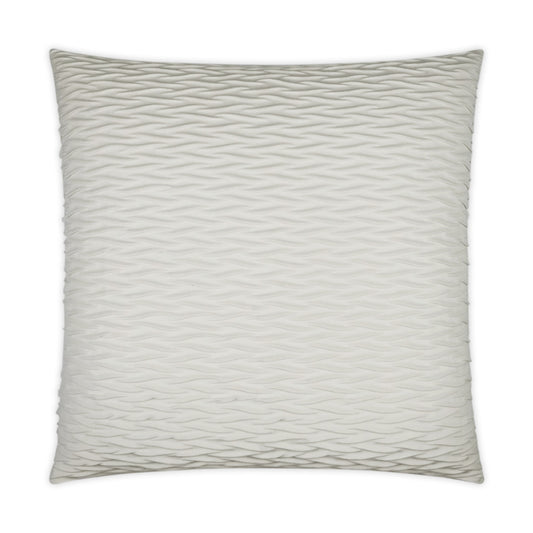 D.V. KAP HOME   24" x 24" Sophia Pillow - Ivory Solid, Textured, Transitional    - 3549-I-2424