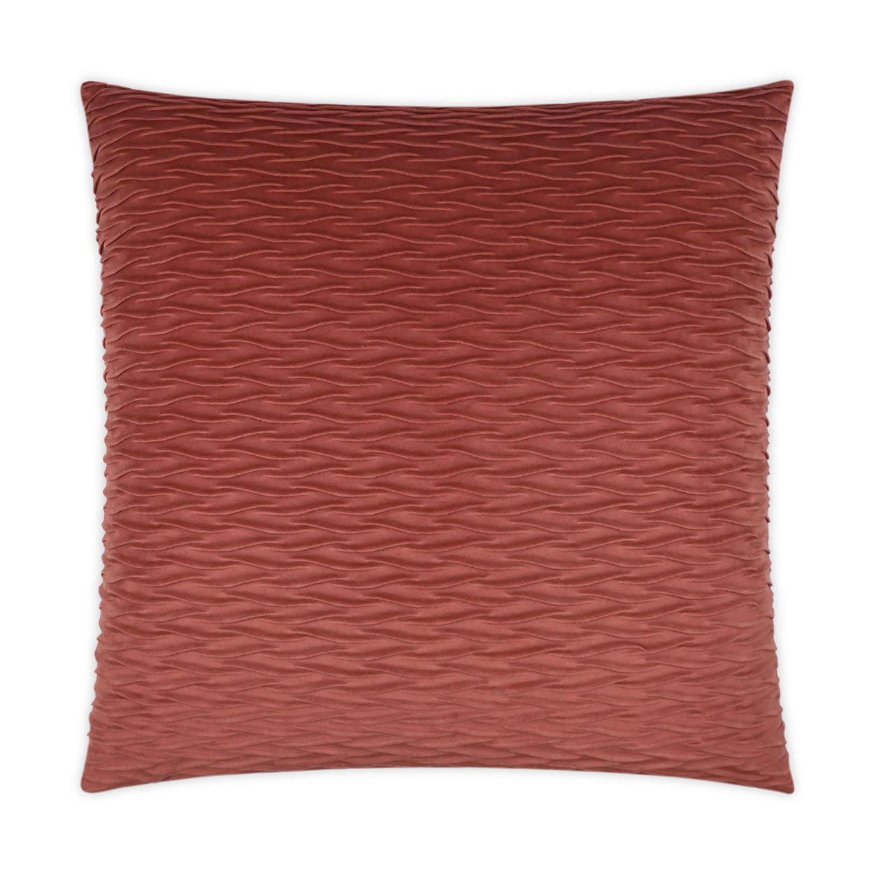 D.V. KAP HOME   24" x 24" Sophia Pillow - Terracotta Solid, Textured, Transitional    - 3549-T-2424