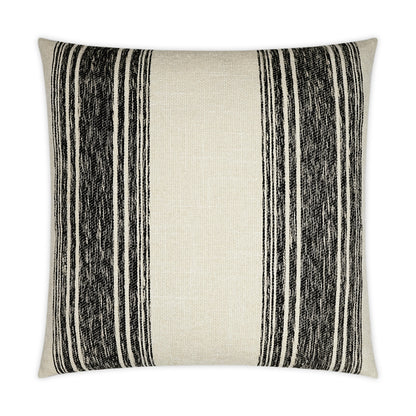 D.V. KAP HOME   24" x 24" Balboa Pillow - Black Stripes, Transitional, Farmhouse    - 3550-B-2424