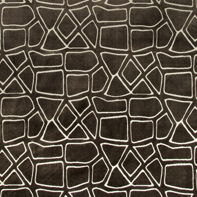 KRAVET DESIGN VELVET GEOMETRIC IVORY,CHOCOLATE,   - 35508.66.0