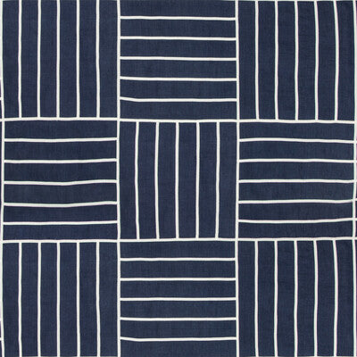 KRAVET DESIGN EMBROIDERY GEOMETRIC INDIGO,WHITE,   - 35510.51.0