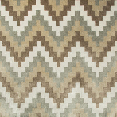 KRAVET DESIGN VELVET GEOMETRIC WHITE,BEIGE,GREY   - 35513.16.0