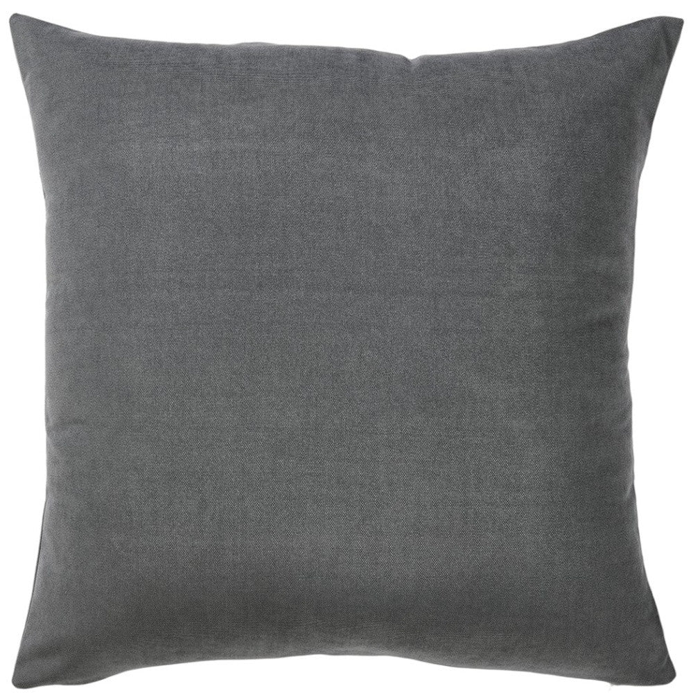 Set of Two 18" Gray Fabric Throw Pillow Covers