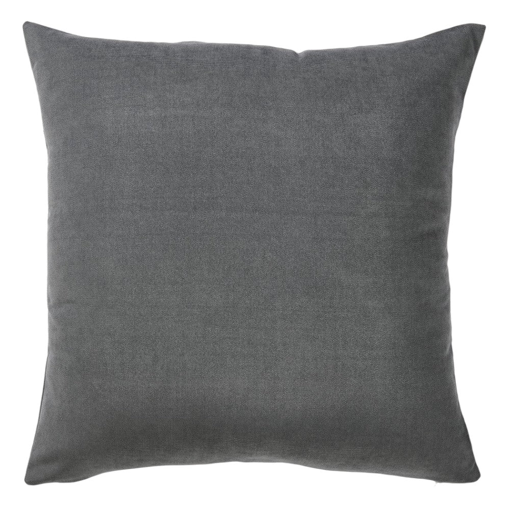 Set of Two 18" Gray Fabric Throw Pillow Covers