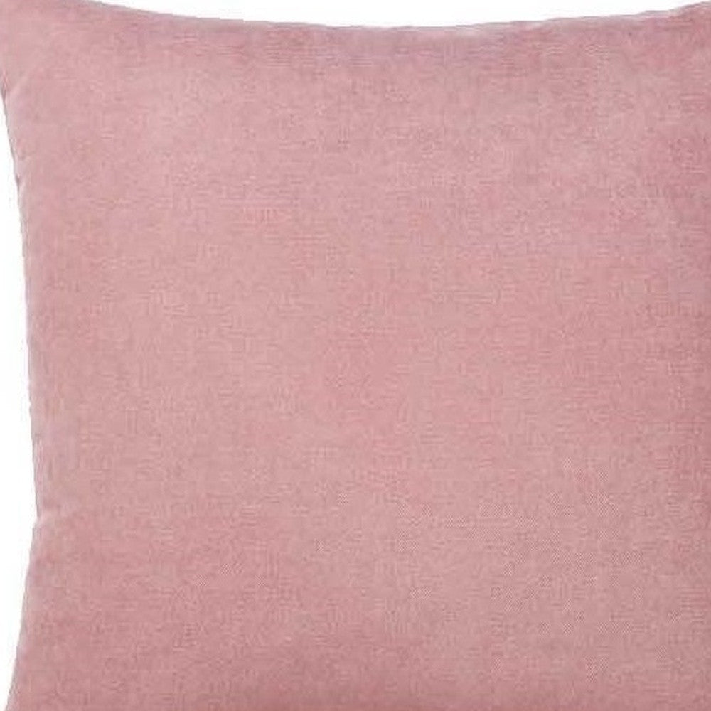 Set Of 2 Light Pink Brushed Twill Decorative Throw Pillow Covers