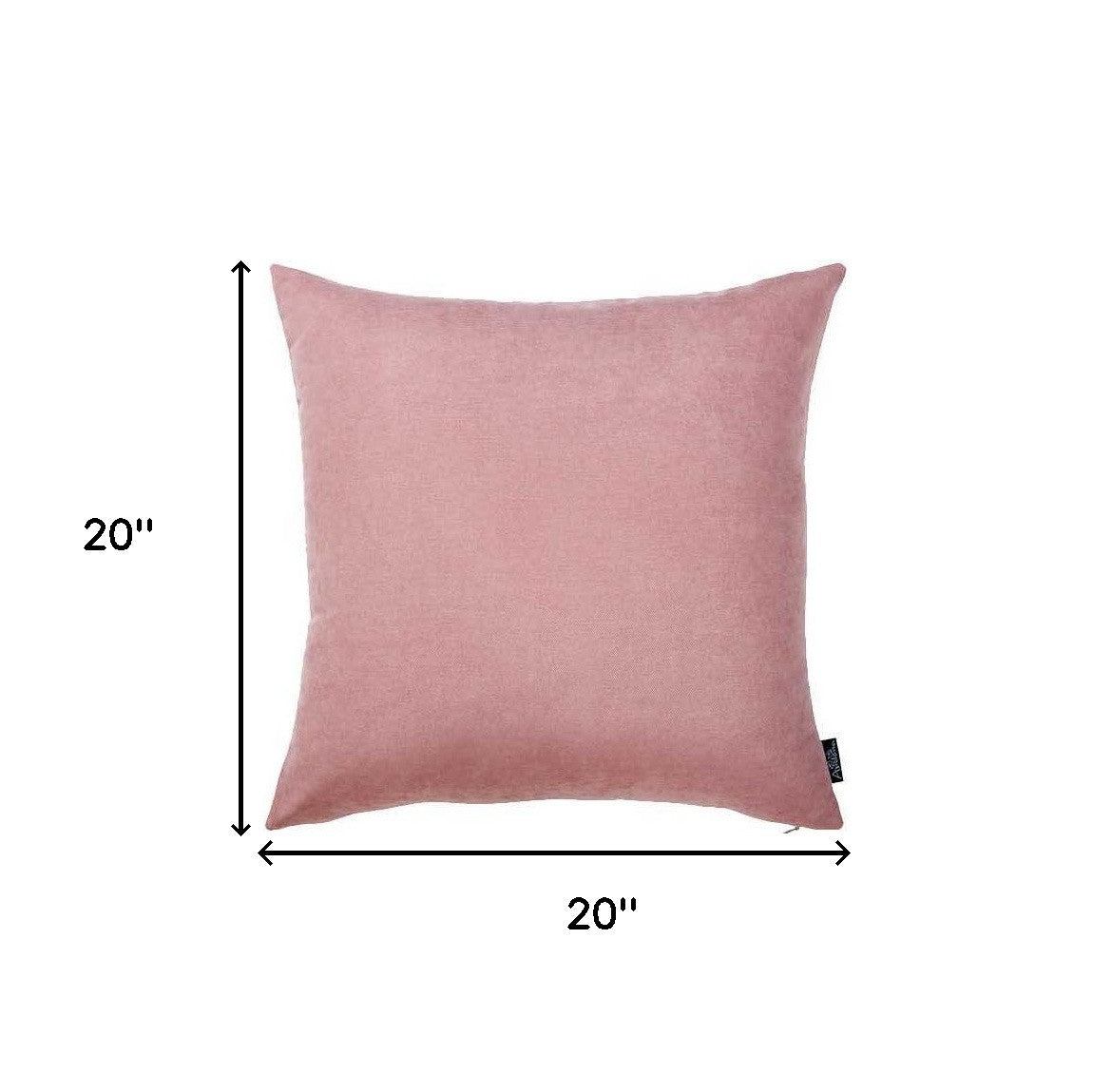 Set Of 2 Light Pink Brushed Twill Decorative Throw Pillow Covers