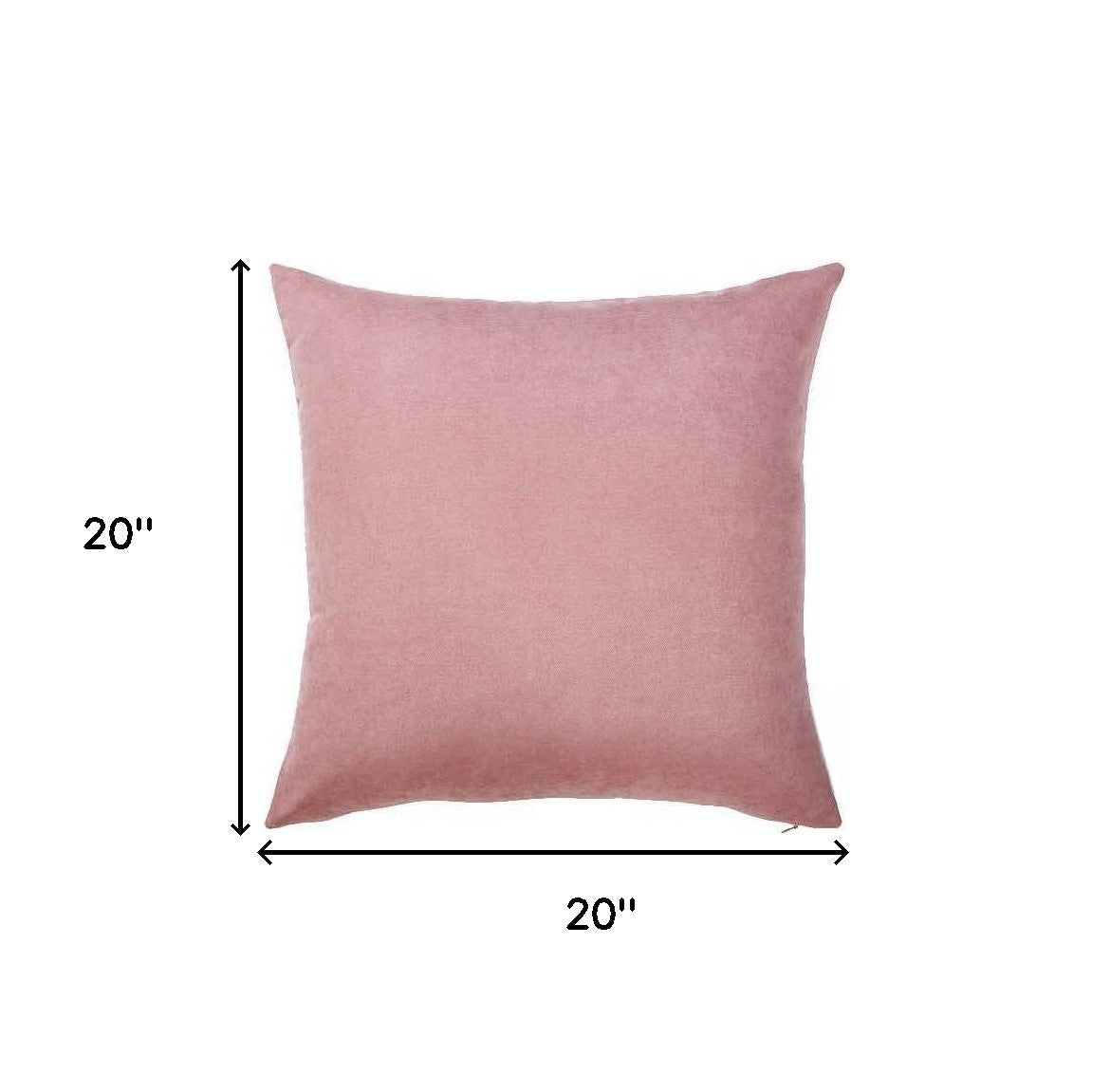 Set Of 2 Light Pink Brushed Twill Decorative Throw Pillow Covers