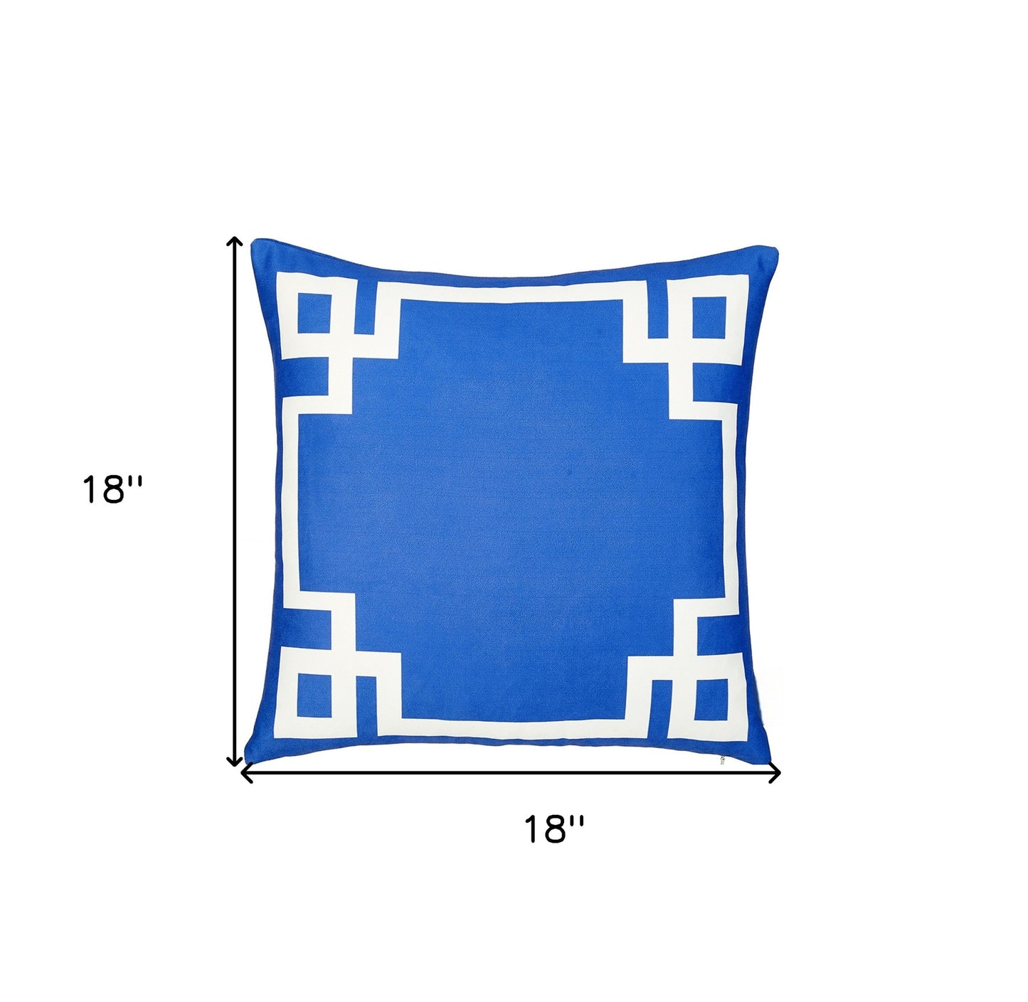 18" Blue and White Throw Pillow Cover