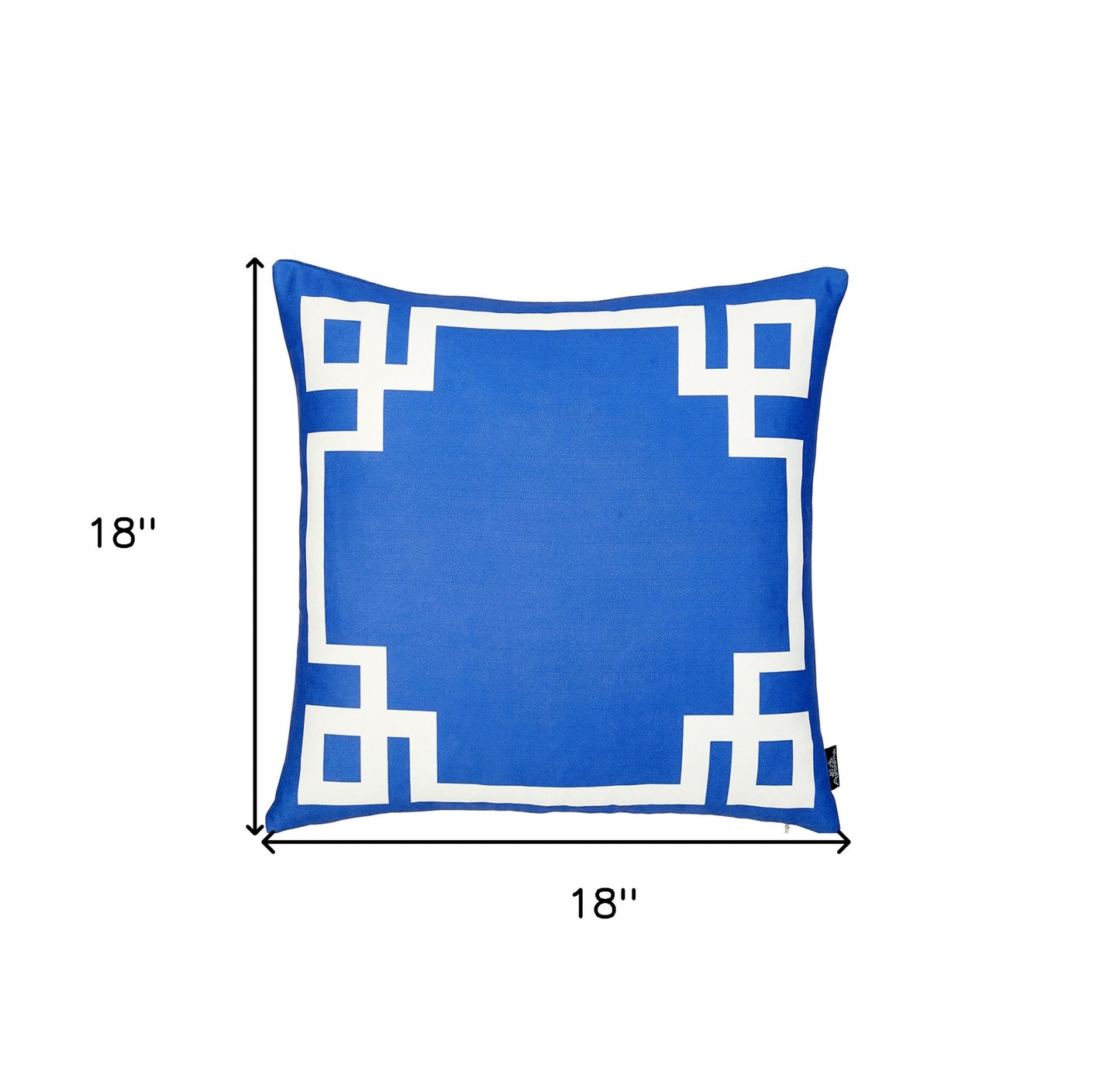 18" Blue and White Throw Pillow Cover