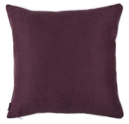 18" Purple and White Throw Pillow Cover