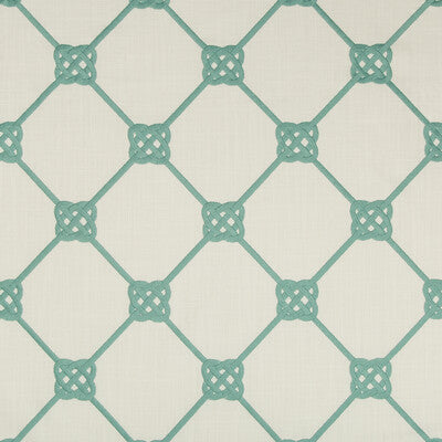 KRAVET BASICS EMBROIDERY  WHITE,TURQUOISE,   - 35540.135.0