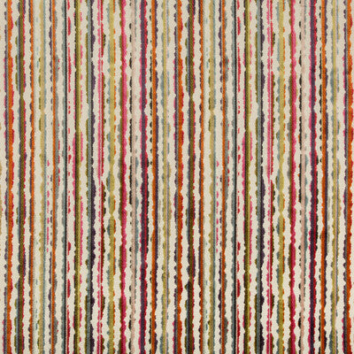 KRAVET BASICS VELVET STRIPES IVORY,RED,MULTI   - 35541.19.0