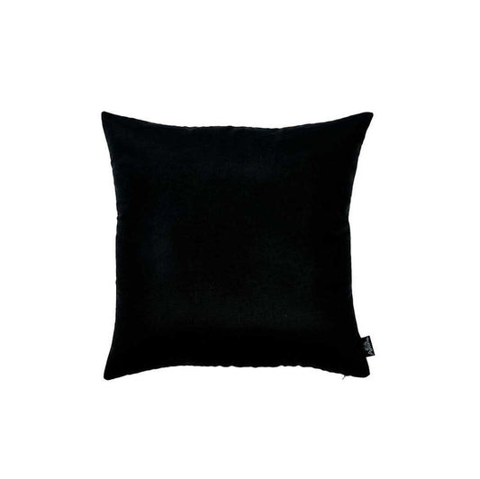 Set of Two 20" Black Throw Pillow Covers