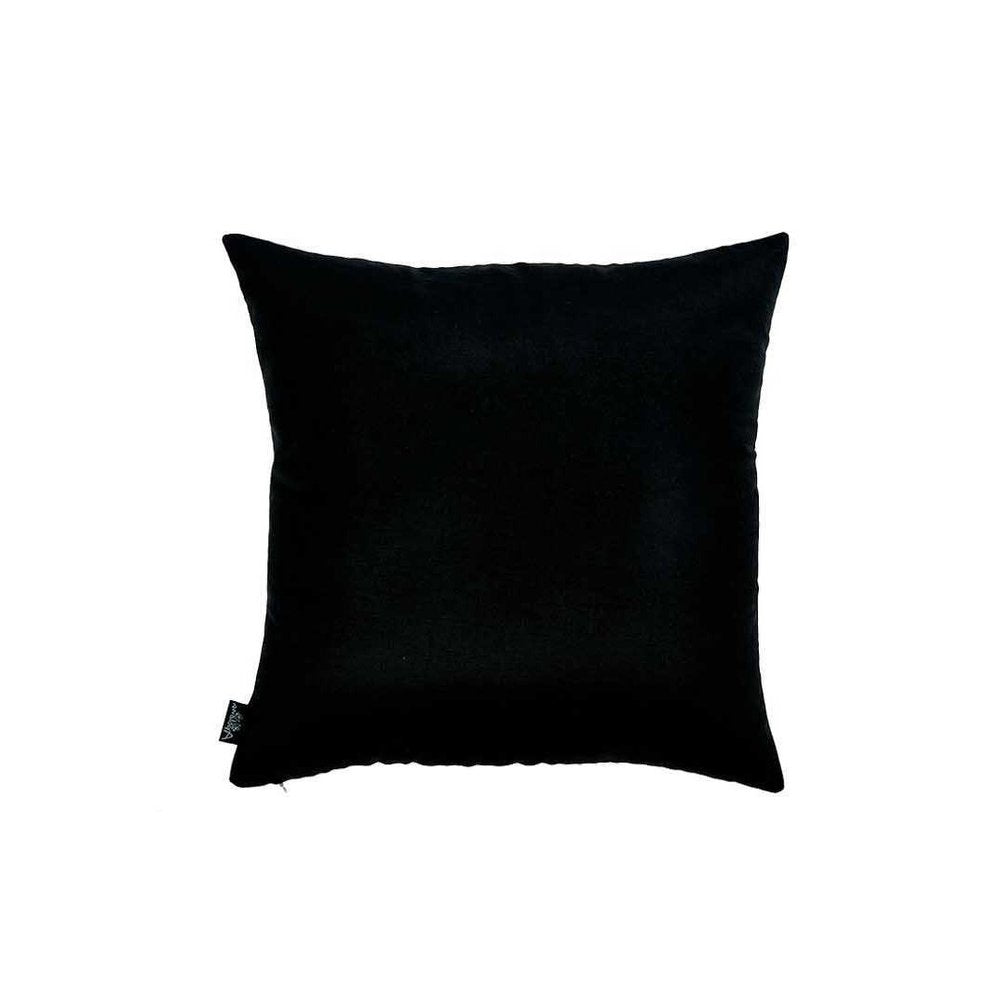 Set of Two 20" Black Throw Pillow Covers
