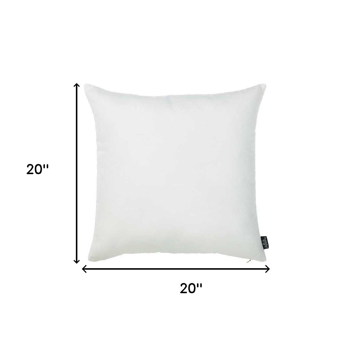 Set Of 2 White Brushed Twill Decorative Throw Pillow Covers