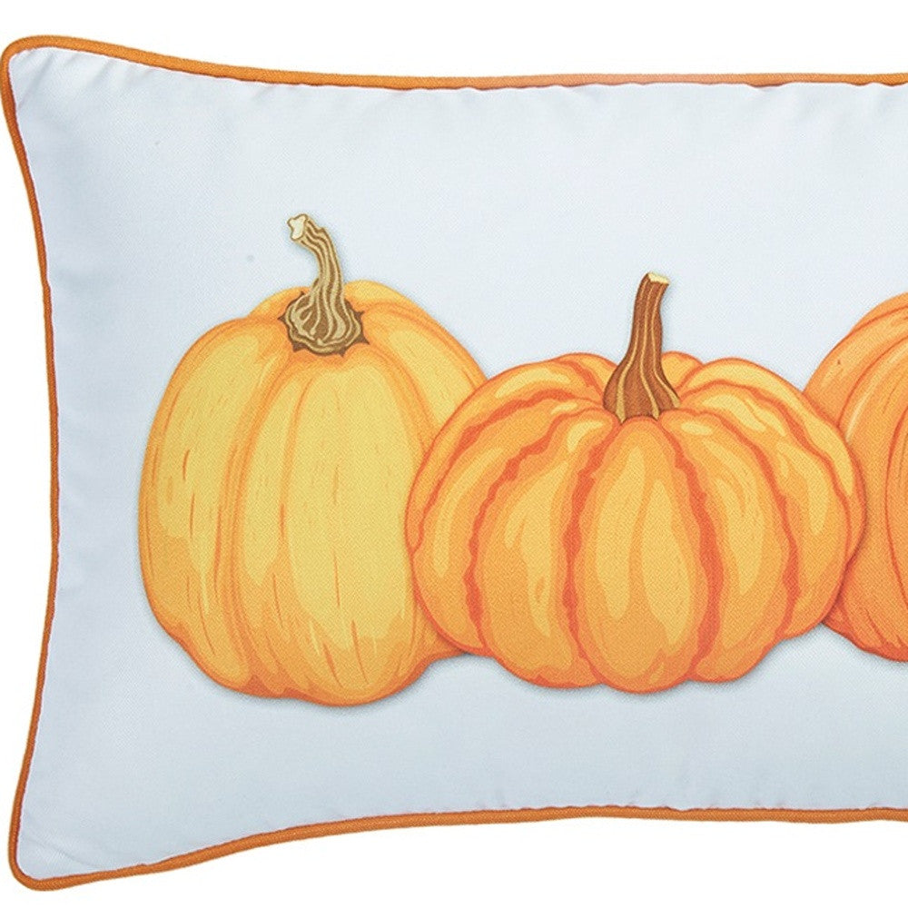 Pumpkin Trio Lumbar Decorative Throw Pillow Cover