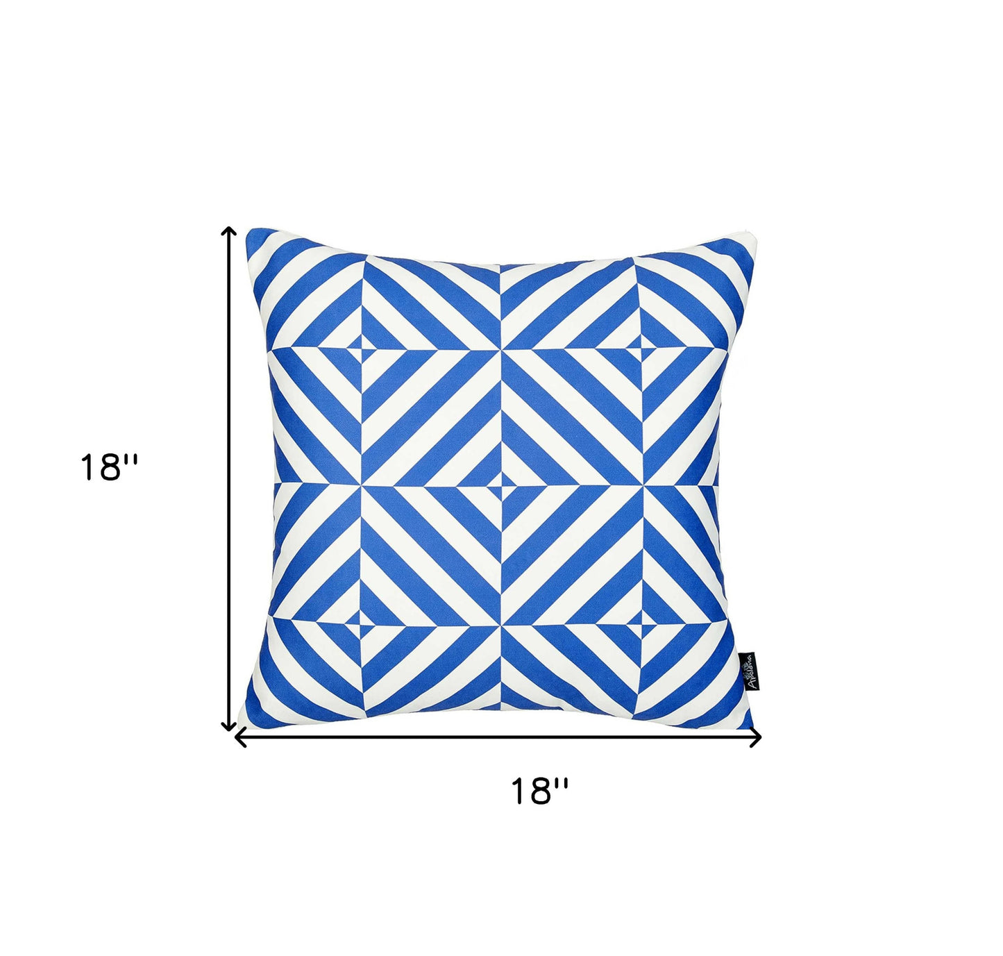 Blue And White Geometric Squares Decorative Throw Pillow Cover