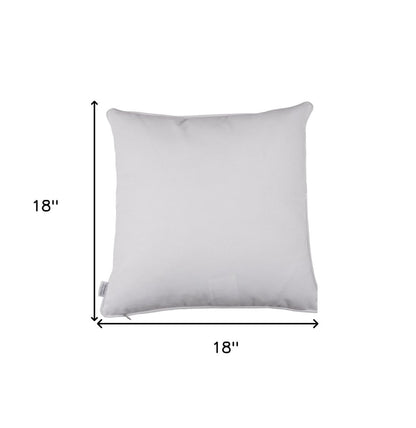 18" Blue Fabric Throw Pillow Cover