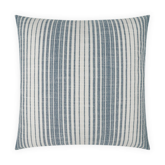 D.V. KAP HOME   24" x 24" Summerville Pillow - Blue Stripes, Transitional    - 3555-B-2424