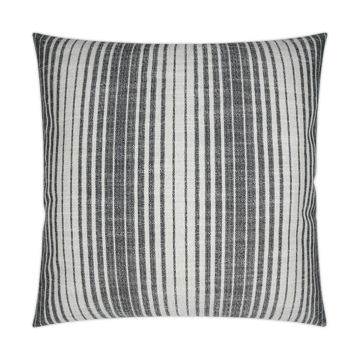 D.V. KAP HOME   24" x 24" Summerville Pillow - Charcoal Stripes, Transitional    - 3555-C-2424