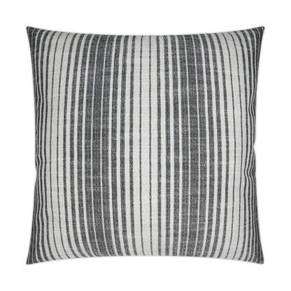 D.V. KAP HOME   24" x 24" Summerville Pillow - Charcoal Stripes, Transitional    - 3555-C-2424