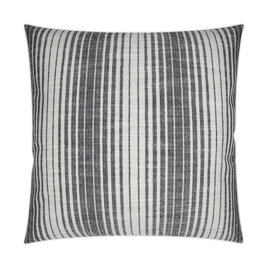 D.V. KAP HOME   24" x 24" Summerville Pillow - Charcoal Stripes, Transitional    - 3555-C-2424