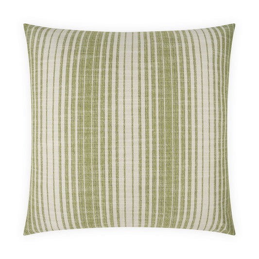 D.V. KAP HOME   24" x 24" Summerville Pillow - Green Stripes, Transitional    - 3555-G-2424
