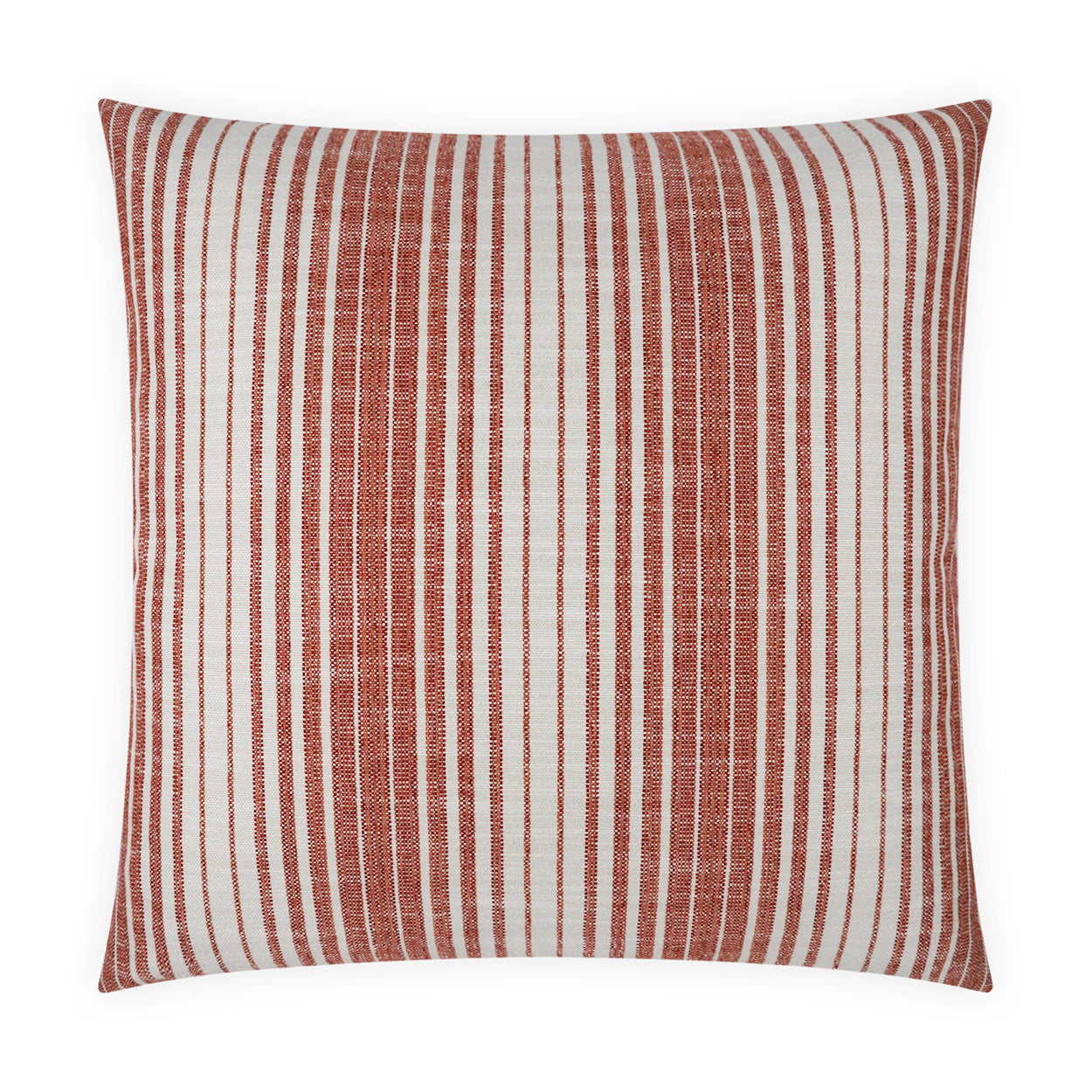 D.V. KAP HOME   24" x 24" Summerville Pillow - Red Stripes, Transitional    - 3555-R-2424