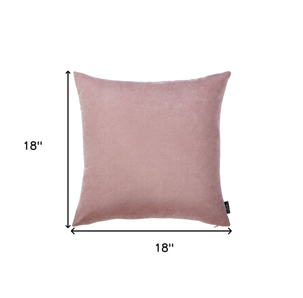Set of Two 18" Mauve Pink Throw Pillow Covers