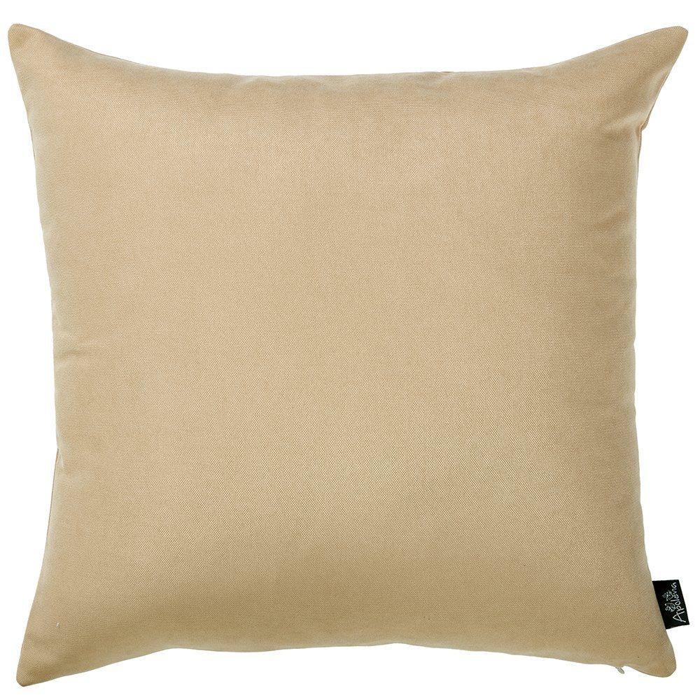 Set of Two 18" Beige Throw Pillow Covers