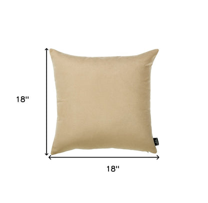 Set of Two 18" Beige Throw Pillow Covers