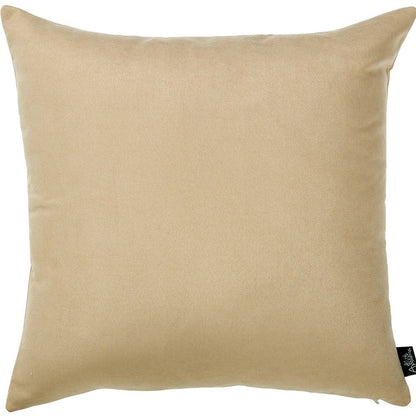 Set of Two 18" Beige Throw Pillow Covers