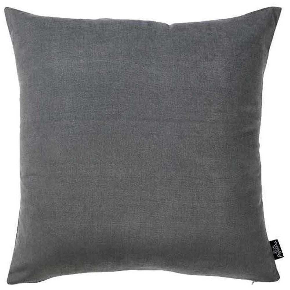 Set of Two 20" Gray Throw Pillow Covers