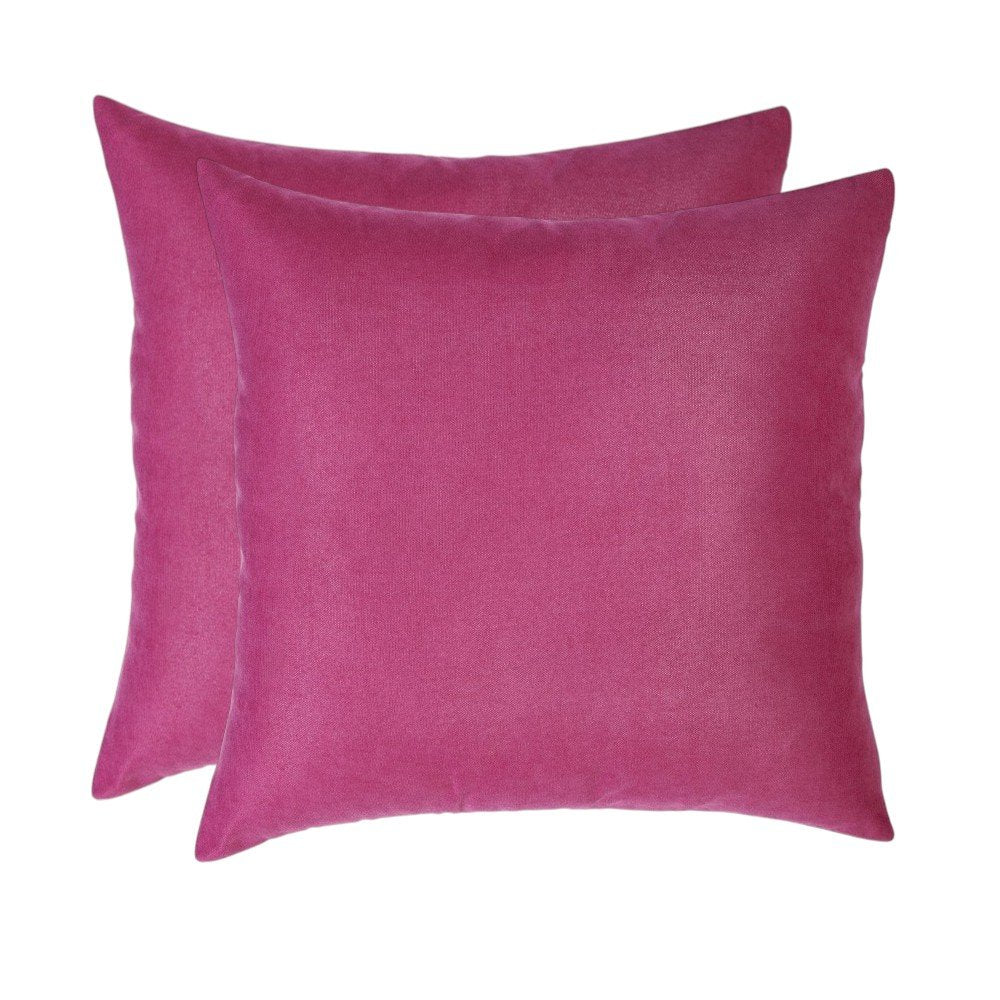 Set of Two 18" Pink Throw Pillow Covers