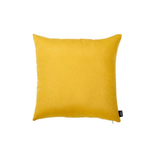 Set Of 2 Yellow Brushed Twill Decorative Throw Pillow Covers