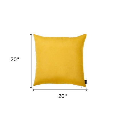 Set of Two 20" Yellow Throw Pillow Covers