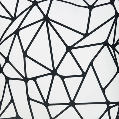 18" X 18" Black and White Polyester Pillow Cover