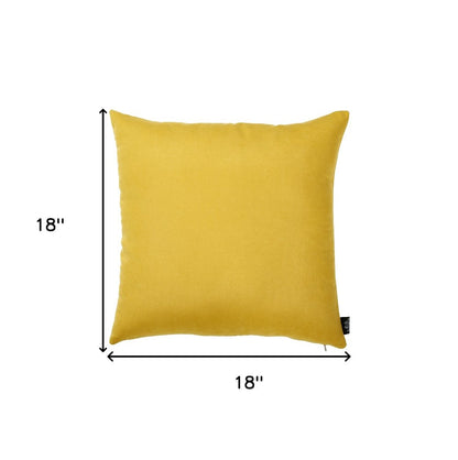 Set of Two 18" Yellow Throw Pillow Covers