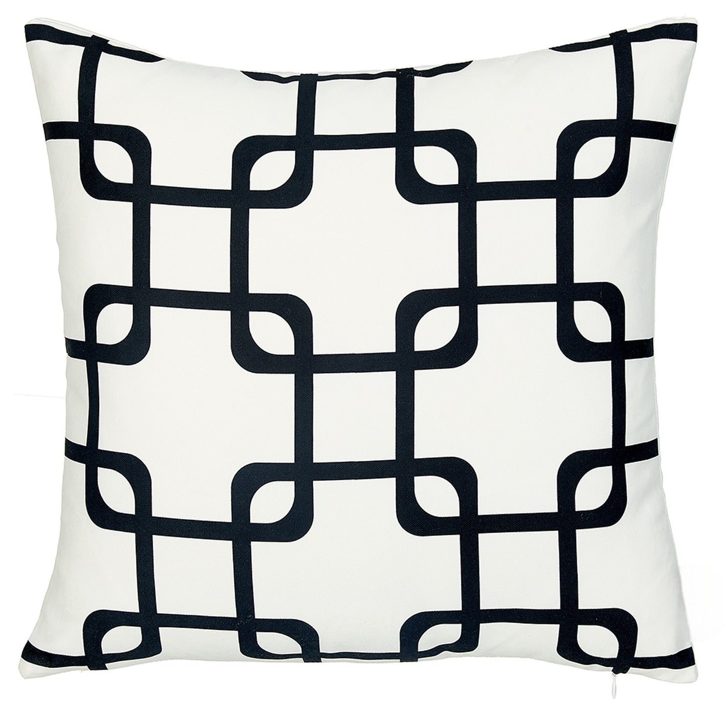 18" Black and White Throw Pillow Cover