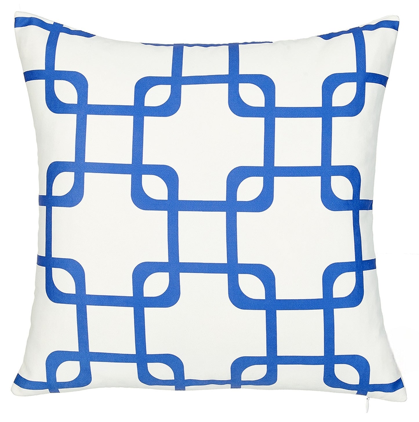 18" Blue and White Throw Pillow Cover