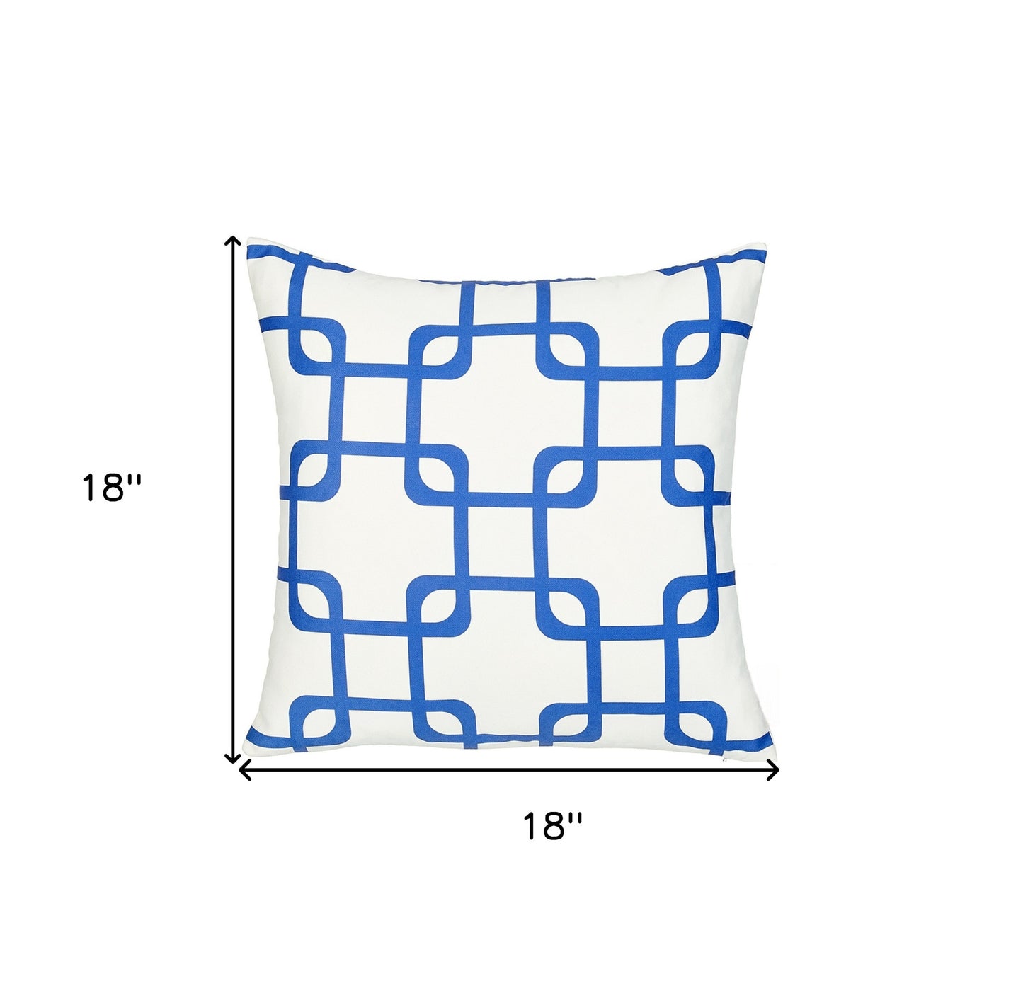 18" Blue and White Throw Pillow Cover