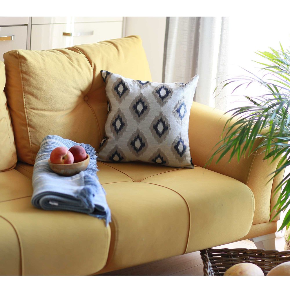 17" Blue and Gray Throw Pillow Cover