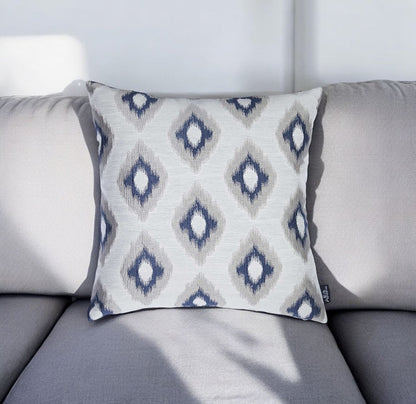17" Blue and Gray Throw Pillow Cover