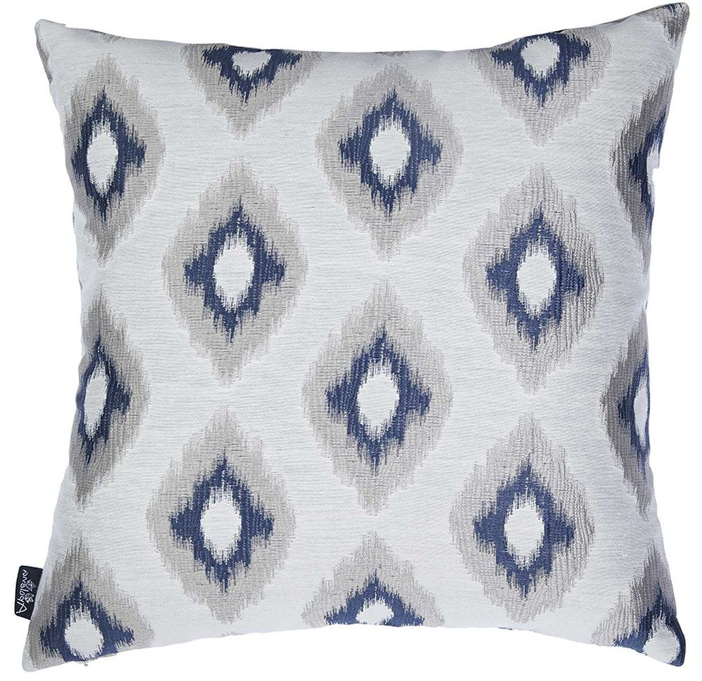 17" Blue and Gray Throw Pillow Cover