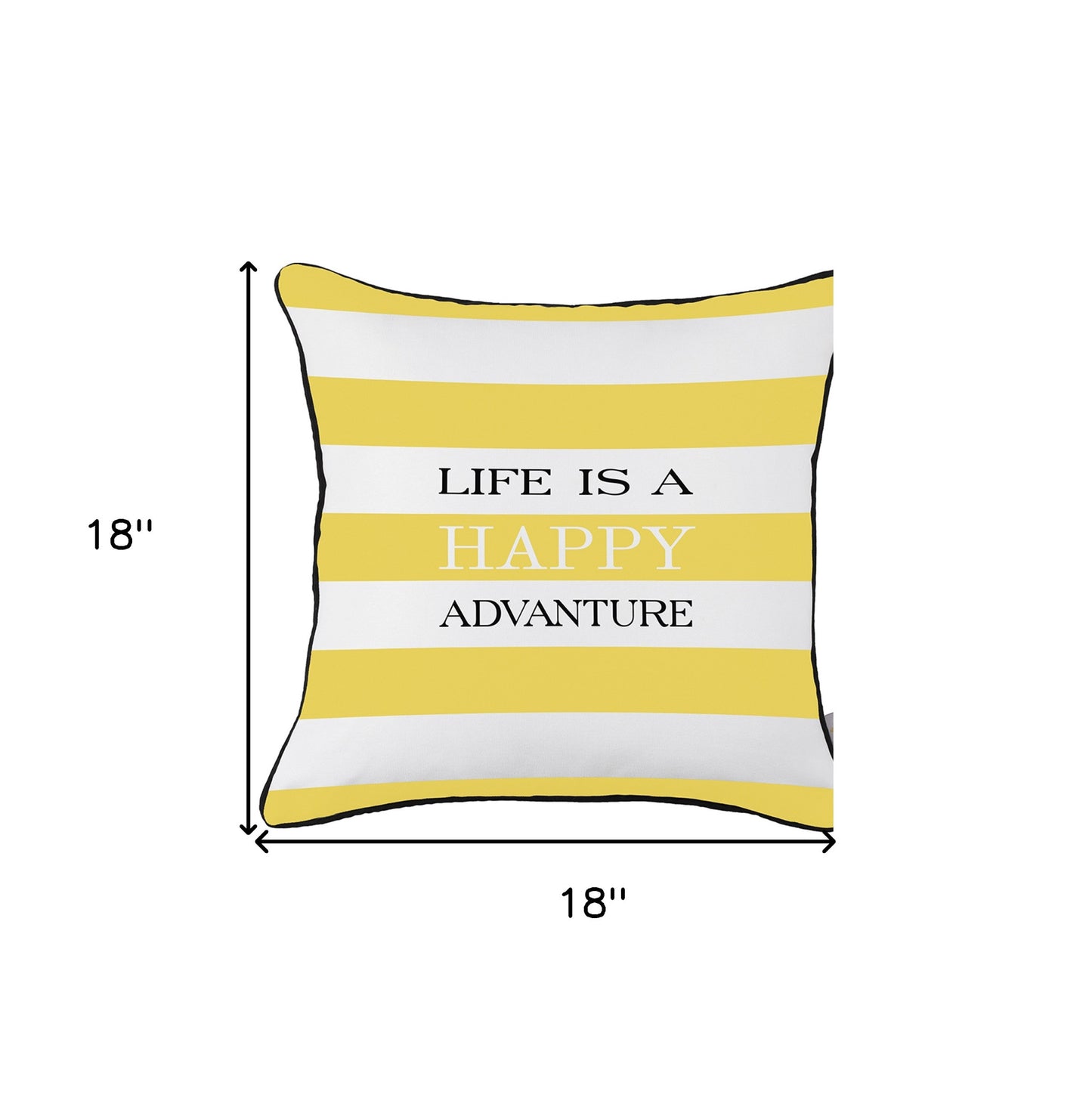 18"X18" Scandi Square Life Printed Decorative Throw Pillow Cover